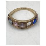 14K GOLD RING W/ DIAMONDS & MORE MISSING A STONE