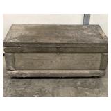 VINTAGE WOOD CARPENTERS CHEST W/ SOME TOOLS