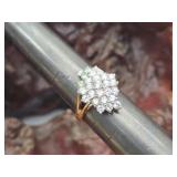 14K Gold & Diamond Ladies' Dinner Ring 5.5g