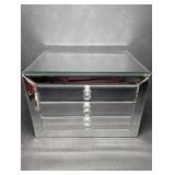 Large Hotel Collection Mirrored Jewelry Box
