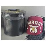Vintage Freemason Shriner Ararat Hat & Case