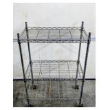 ROLLING RACK 34" TALL 22" WIDE 13" DEEP