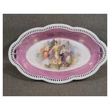 Vintage Porcelain Luster Pink Serving Dish