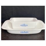 2 CORNING WARE ROASTER & CASSEROLE