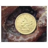 1856 Liberty Head 2 1/2 Dollar Gold Coin