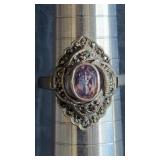 Lovely Amethyst & Marcasite Cocktail Ring