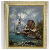 Original Oil on Canvas by Forrest Liu, Seaside