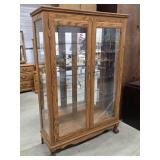 Vintage Oak Mirrored Cabinet