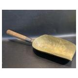 Early 1800ï¿½s Hand Forged Brass Scoop Iron, Wood