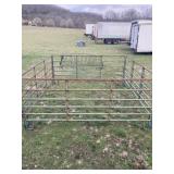 4 LIVESTOCK CORRAL PANELS HEAVY METAL W/ PINS