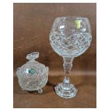 Polish Crystal Rose Bowl & Bohemia Crystal Candy