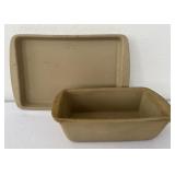 Pampered Chef Stoneware Bar Baking Pan & Bread