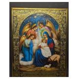Beautiful Nativity Of Christ Gold Foil Embossed