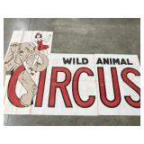 VINTAGE WILD ANIMAL CIRCUS POSTER 4-SECTIONS 10