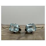 Blue Topaz Silver Earrings