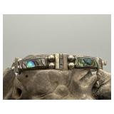 Abalone Panels Silver Bracelet