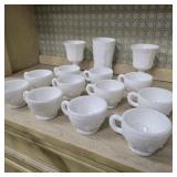 Set of 11 Westmoreland Milk Glass Mugs Lot