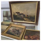 Lot of Damaged Antique Paintings