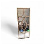 Pier 1 Decorative Mirror, Clad Strap Over Mirror