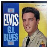 Vtg Vinyl Elvis Presley GI Blue Record Needs