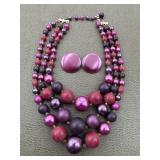 Signed Japan Vintage Multi Strands Purple