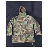Vtg Columbia Goretex Camo Coat W Liner Large