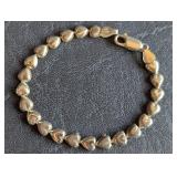 Heart String Sterling Silver Bracelet Handmade