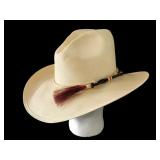Vtg Stetson Gus Straw Cowboy Hat 7 1/4 Natural