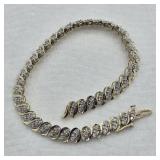10K YELLOW GOLD 2.25 CTW DIAMOND BRACELET 7.5'