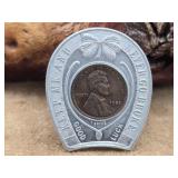 1925 Good Luck Token w/ 1923 Wheat Penny