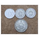 Vintage Iranian Silver Rial Coins