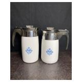 2 CORNING WARE COFFEE PERCOLATORS BLUE CORNFLOWER