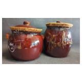 Vintage Hull Oven Proof Bean Bot & Cookie Jar