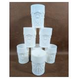 Vintage Kemple Valtec Milk Glass Juice Glass