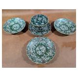 Antique Hand Painted Plum Blossom Asian Tea Cup &