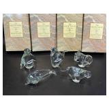 5 New Ngwenya Handmade Glass Animals Figurines