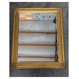 Gold Wood Framed Beveled Mirror