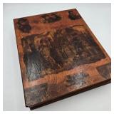 Vintage Decoupage Velvet-Lined Box