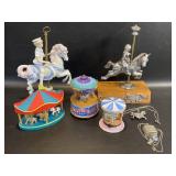 Carousel Collectibles, Porcelain Trinket Box,