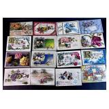 Antique Birthday Postcards Printed in Germany/ J.