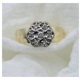 SZ. 4.5, 10K YELLOW GOLD .15 CTW DIAMOND RING