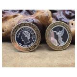 2 - .999 Fine Silver Casino Tokens 1oz Each
