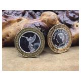 2 - .999 Fine Silver Casino Tokens 1oz Each