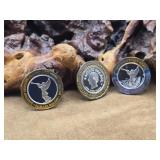 3 - .999 Fine Silver Casino Tokens 1oz Each