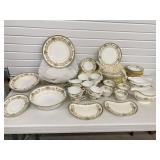 75 PCS. AYNSLEY HENLEY PATTERN FINE BONE CHINA
