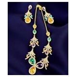 After 5 Necklace w/ Matching Earrings