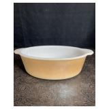 FIRE KING PEACH LUSTER 1 1/2 QT. CASSEROLE ANCHOR