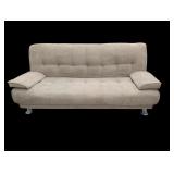 Beige Futon with Detachable Arm Cushions