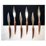 MCM Mode Danish Steak Knives England w Bakelite