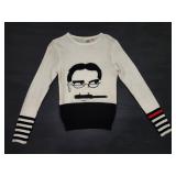 Vtg 70s Groucho Marx Sweater Pronto Acrylic Sz